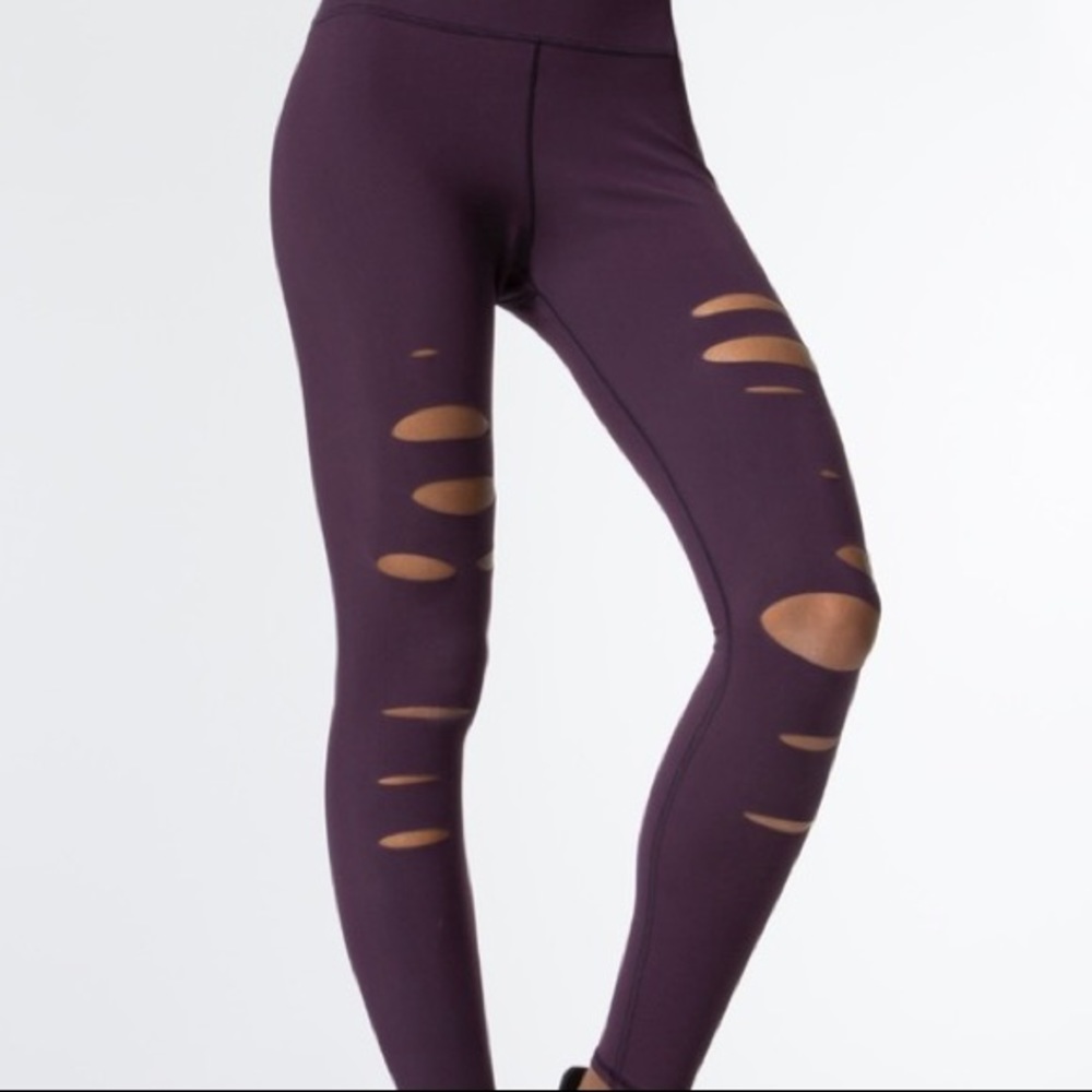 Alo Yoga high-waisted ripped warrior leggings